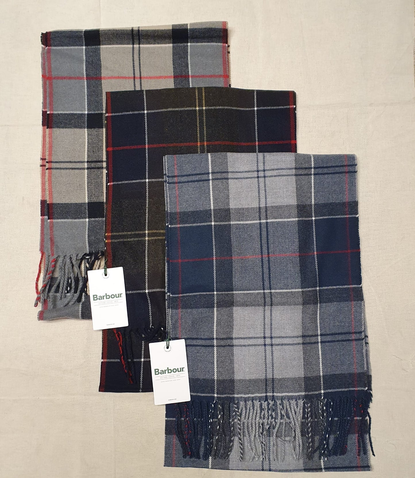 Barbour sciarpa in lana scozzese